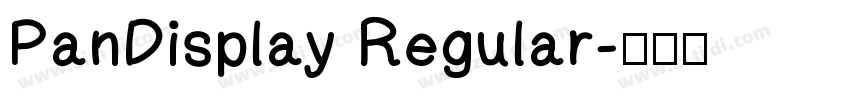 PanDisplay Regular字体转换